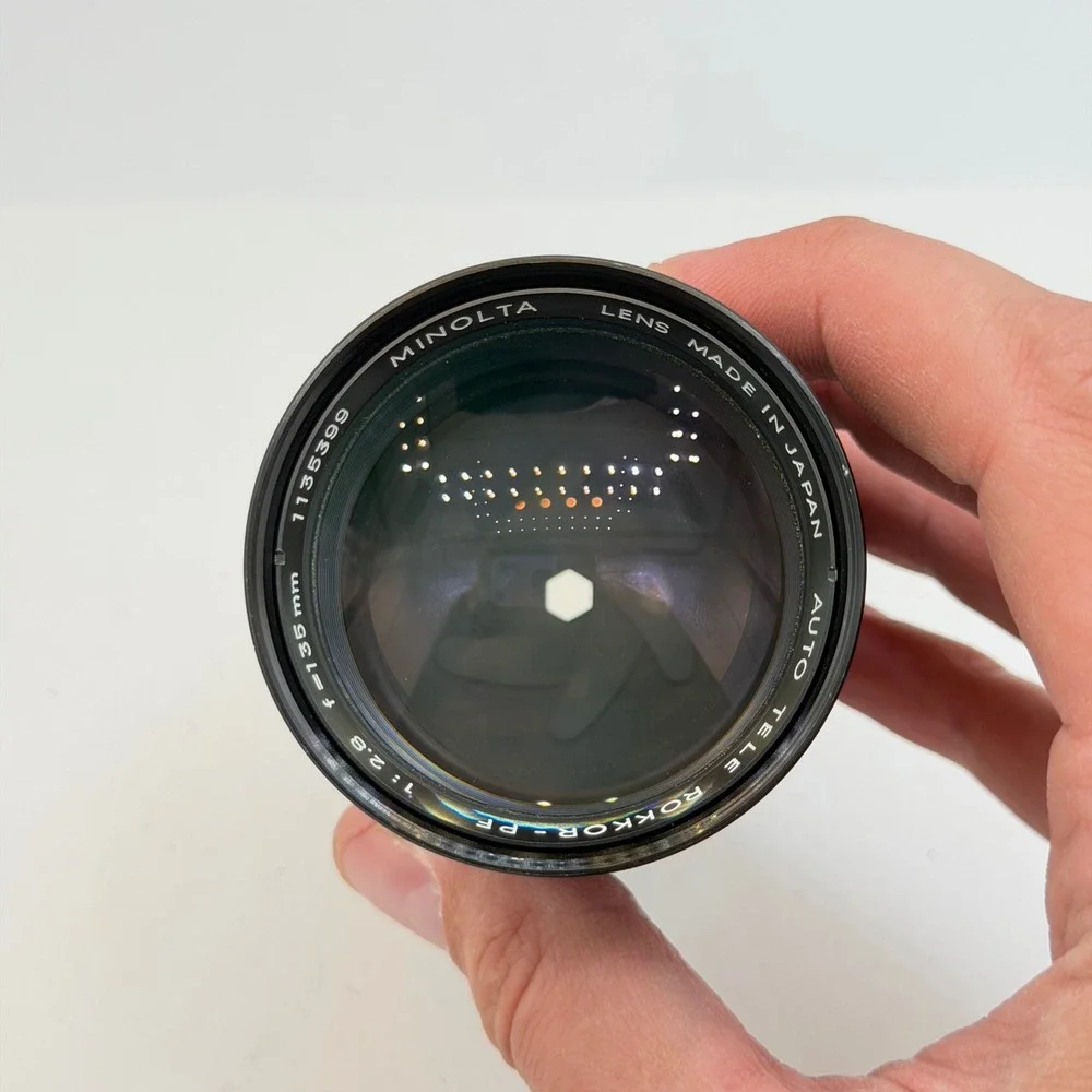 Minolta Auto Tele Rokkor-PF 135mm f2.8 Lens with Case and Cap Made in Japan